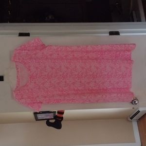 Lilly Pulitzer Pink Floral Short Sleeve Shift Dress